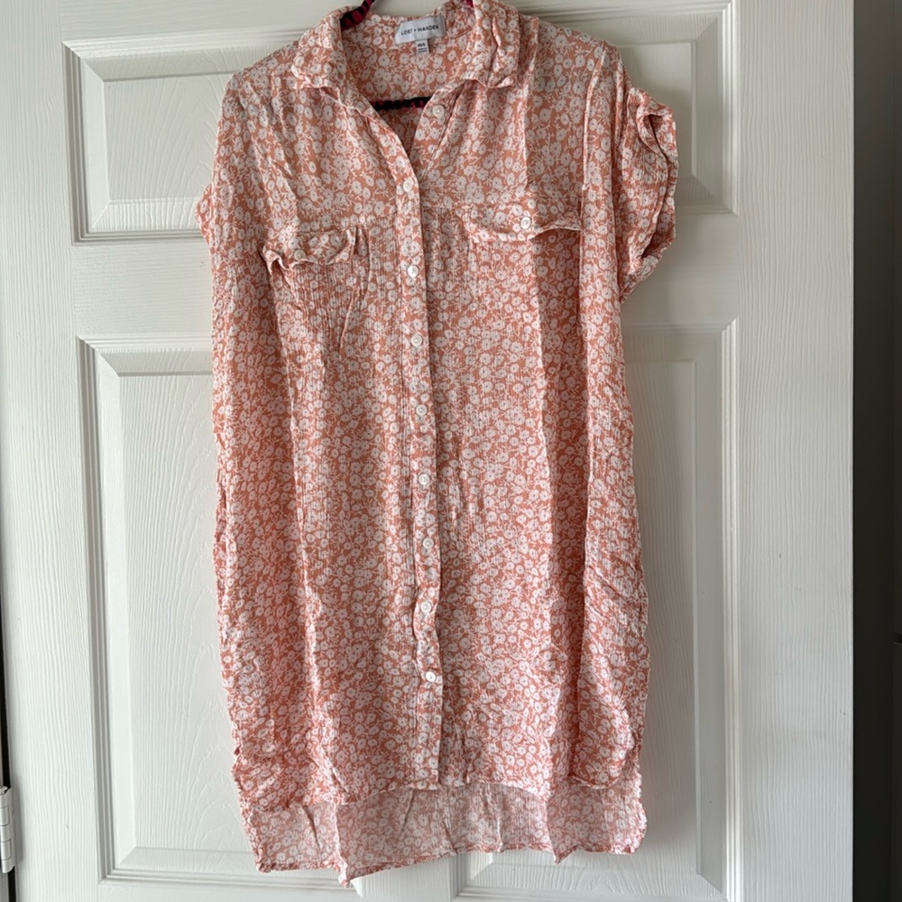 Lost and wander oversized shirt/cover up/resort dress